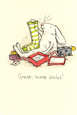 Julekort,Two Bad Mice, Great, more socks!