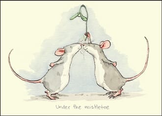 Julekort,Two Bad Mice, Under the Mistletoe